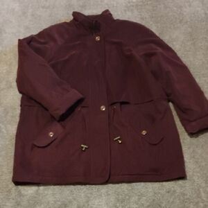 Vintage Preston & York Burgundy Cape Back Coat